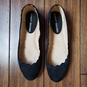 Suede Winny - Audrey Brooke - Black Balet Flat